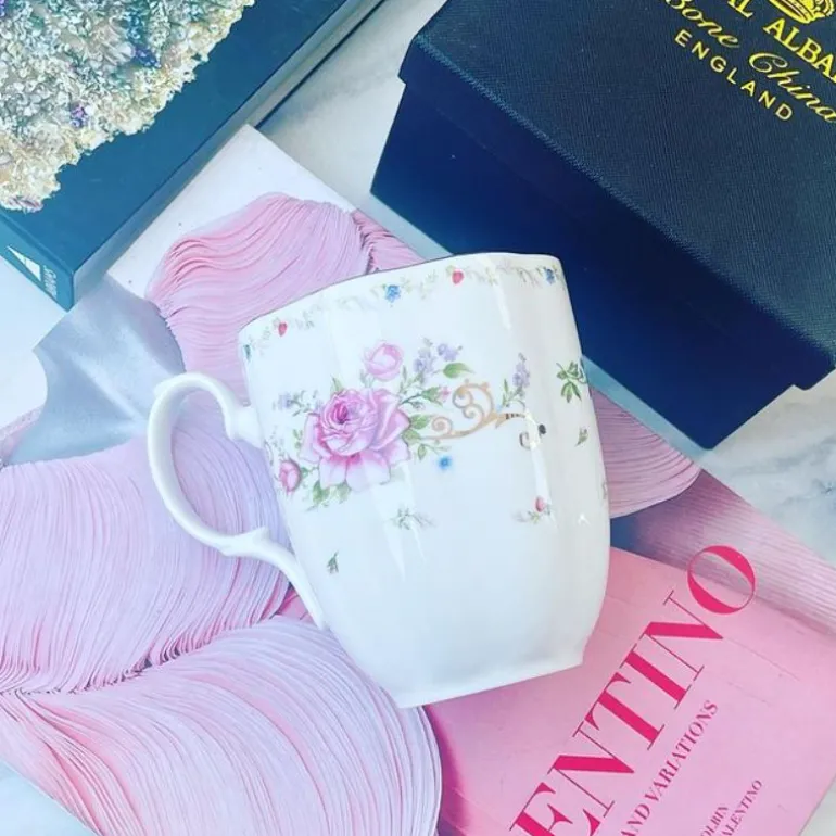 Secret Garden Mugs-Pink Rose
