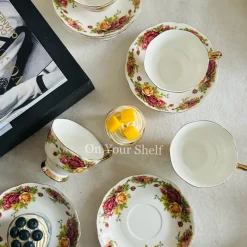 Secret Garden Old Country Rose (Set Of Six Tea Cups & Saucers)