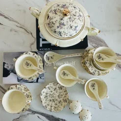 Secret Garden Spring Floral Soup Set Porcelain (23 piece)
