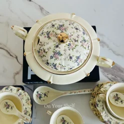 Secret Garden Spring Floral Soup Set Porcelain (23 piece)