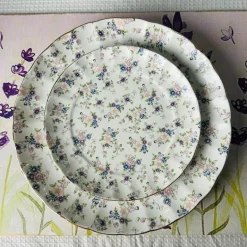 Secret Garden Spring Floral Gold Handle (75 piece dinner set for 8)