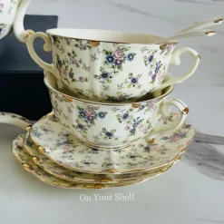Secret Garden Spring Floral Soup Set Porcelain (23 piece)