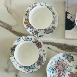 Secret Garden Wild Love TeaCups (Set Of Six Cups & Saucers)
