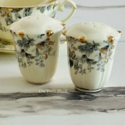 Secret Garden Winter Grey Porcelain Soup Set (23 Pieces)
