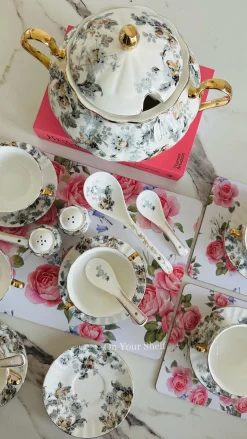 Secret Garden Winter Grey (23 Piece Soup Set)