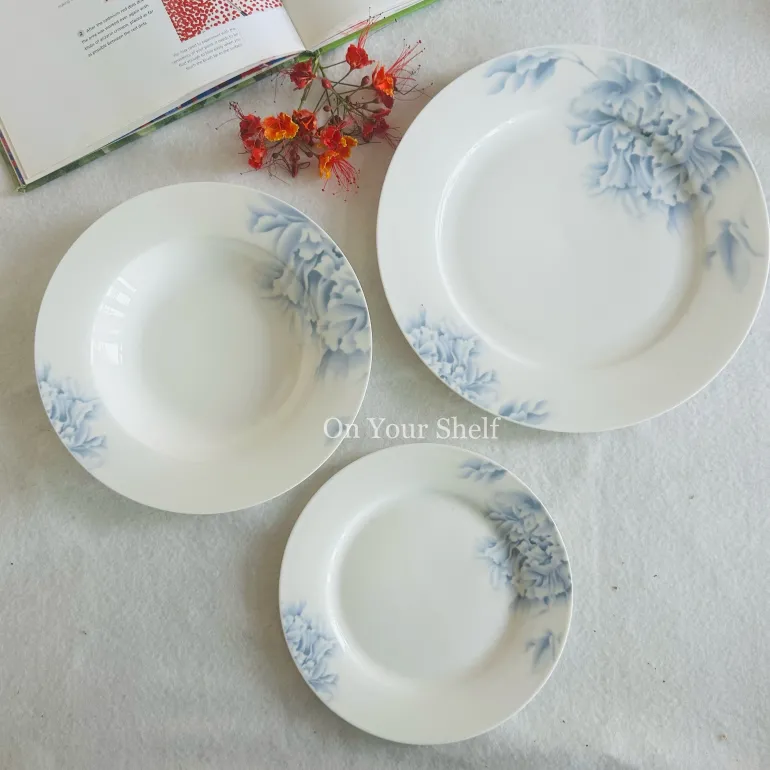 Serene Mist Plates (18 Piece Plate Set)