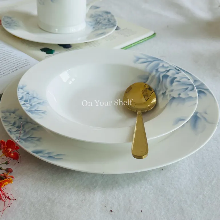 Serene Mist Plates (18 Piece Plate Set)