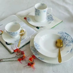 Serene Mist Plates (18 Piece Plate Set)