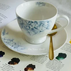 Serene Mist Tea Cups (Set Of Six Teacups & Saucers)
