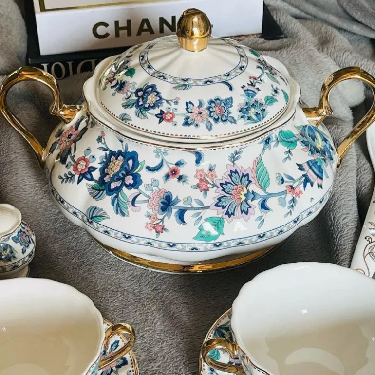Soup Set Secret Garden Green Floral Band (23 Piece)