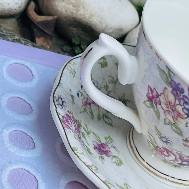 Spring Garden Whispers Tea Set : Spring Collection (single cup and single saucer)