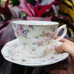 Spring Garden Whispers Tea Set : Spring Collection (single cup and single saucer)