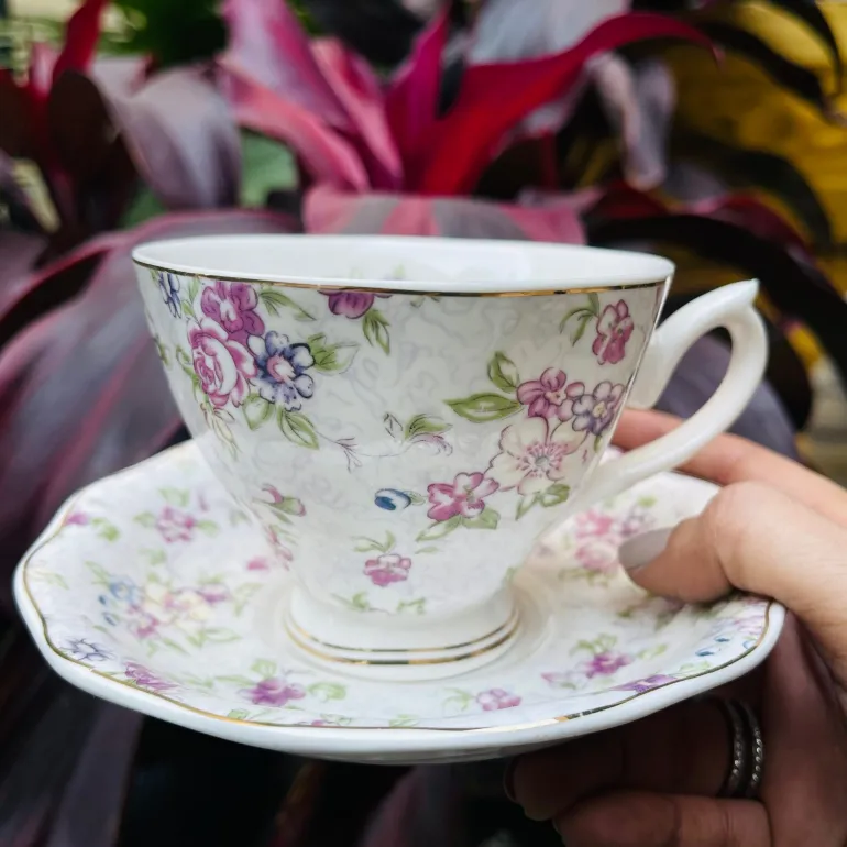 Spring Garden Whispers Tea Set : Spring Collection (single cup and single saucer)