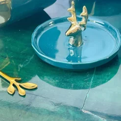 Stag Mug w/Lid & Spoon Teal Green