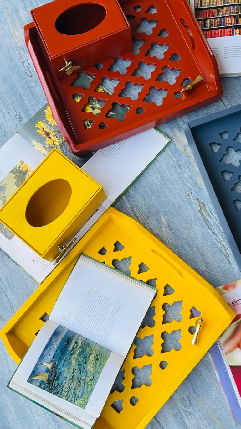 Sunshine Laser Cut Flutter Tissue Box