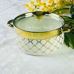 Taureen Pot Moroccan Vector - White