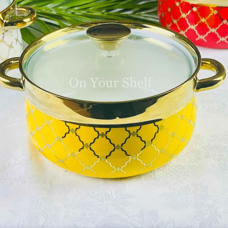 Taureen Pot Moroccan Vector - Yellow