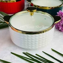 Taureen Pot Textured Large - White