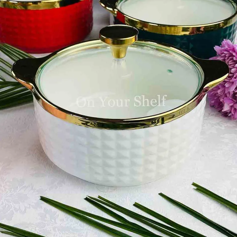 Taureen Pot Textured Large - Yellow