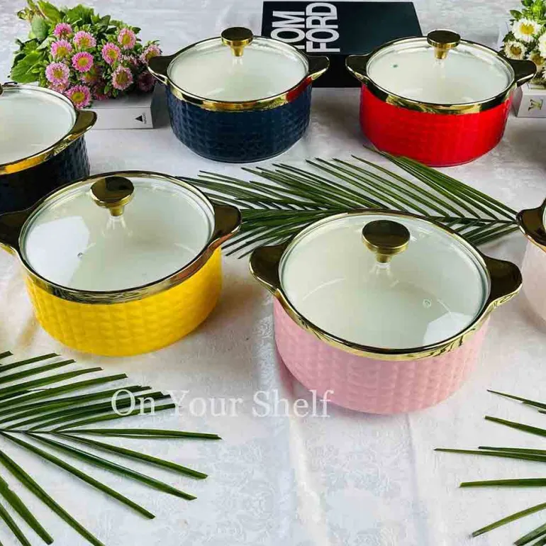 Taureen Pot Textured Large - White
