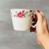 Tea Cup and Saucers Daulton Dancing Rose Set of Six