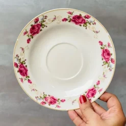 Tea Cup and Saucers Daulton Dancing Rose Set of Six