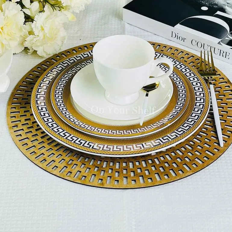 Tea Cup Saucer-Plain White Set of Six