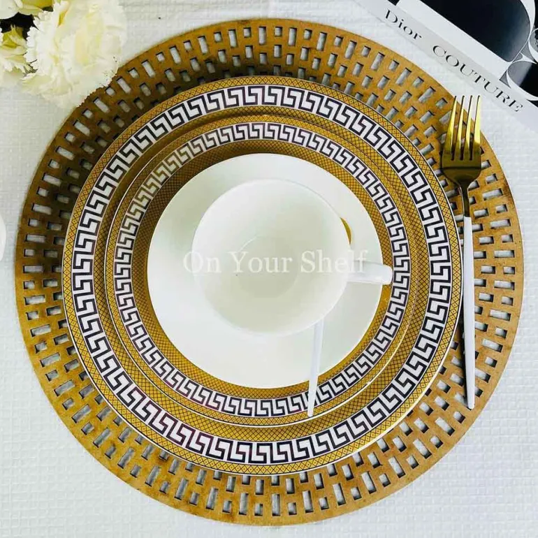 Tea Cup Saucer-Plain White Set of Six