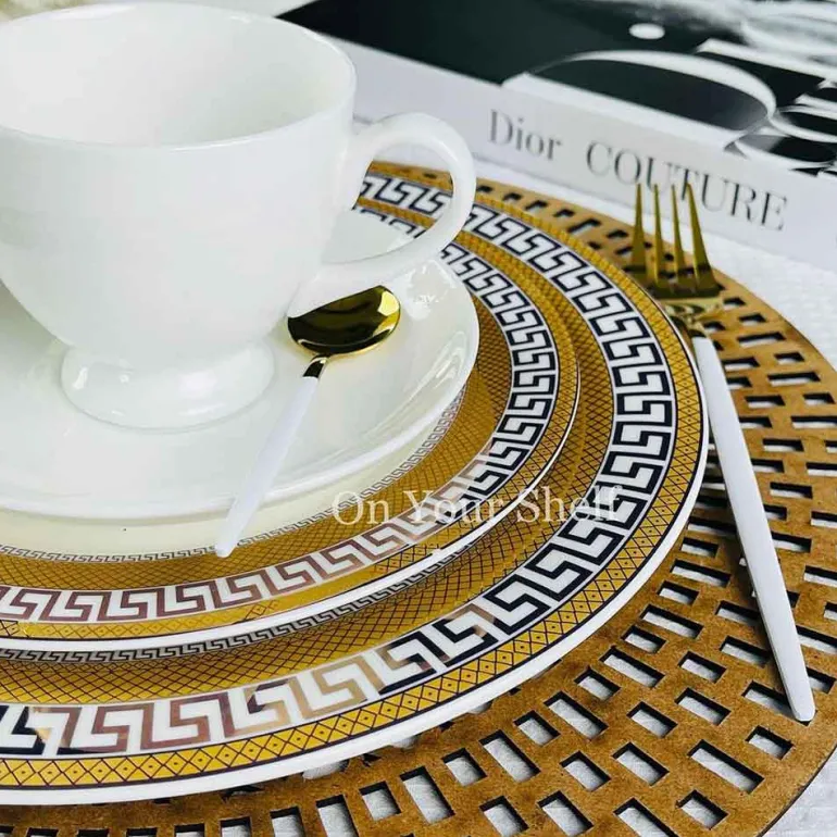 Tea Cup Saucer-Plain White Set of Six