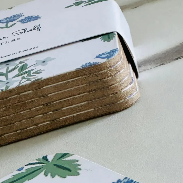 The Blue Ethnic Meadow Coaster (Pack Of Six)