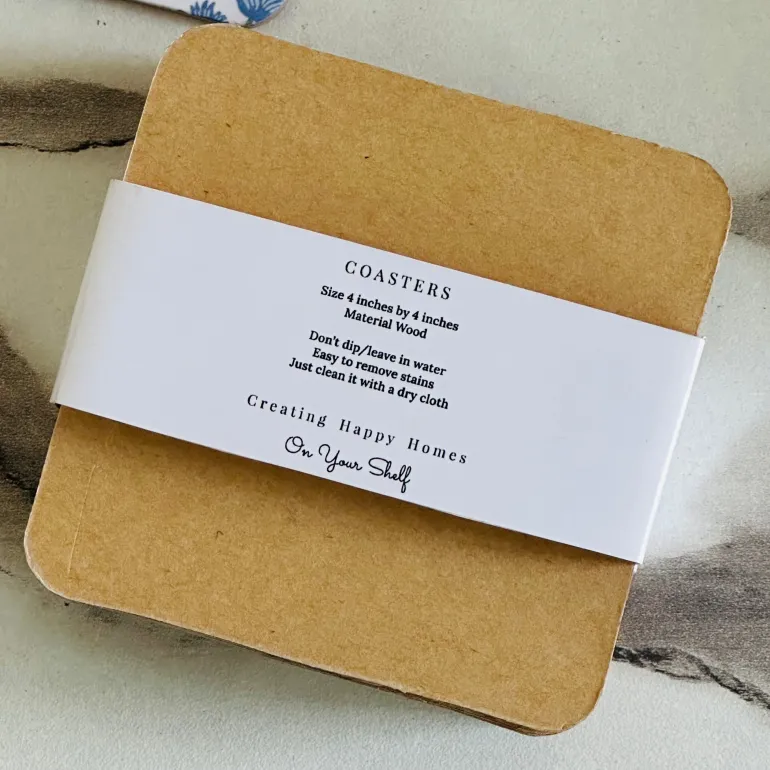 The Blue Ethnic Meadow Coaster (Pack Of Six)