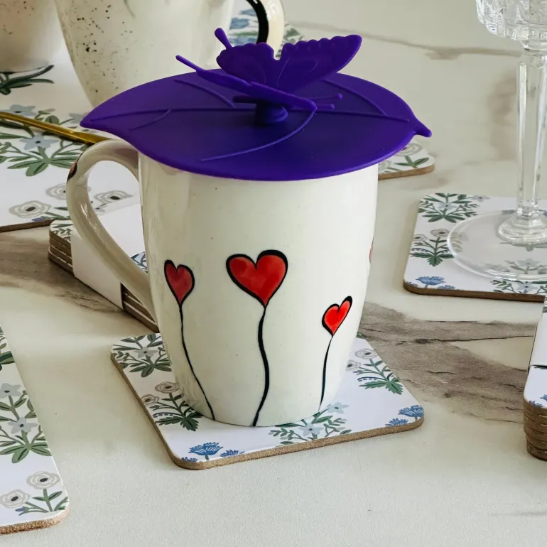 The Blue Ethnic Meadow Coaster (Pack Of Six)