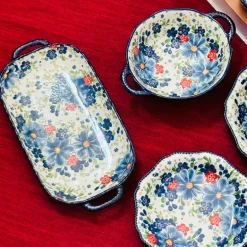 The Blue Ethnic Series Bowl (with handle)