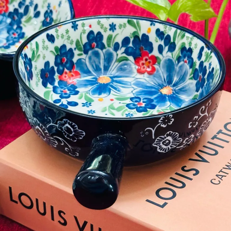 The Blue Ethnic Series Pot (with handle)