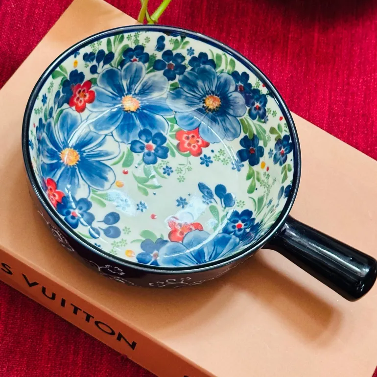 The Blue Ethnic Series Pot (with handle)