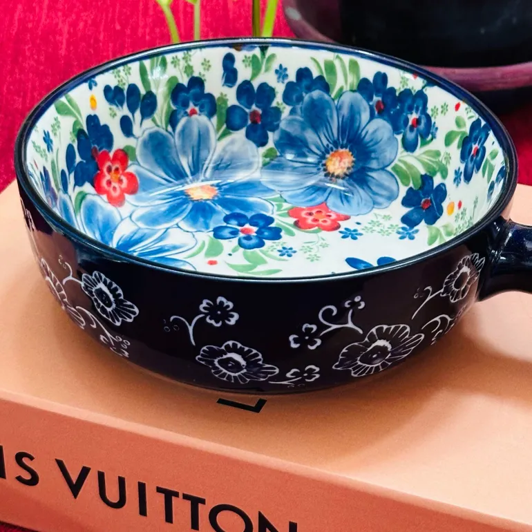 The Blue Ethnic Series Pot (with handle)