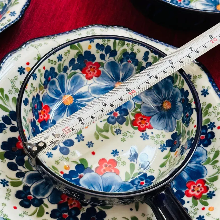 The Blue Ethnic Series Pot (with handle)
