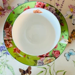The Duchess’s Bloom In Green (set of six cups and saucers)