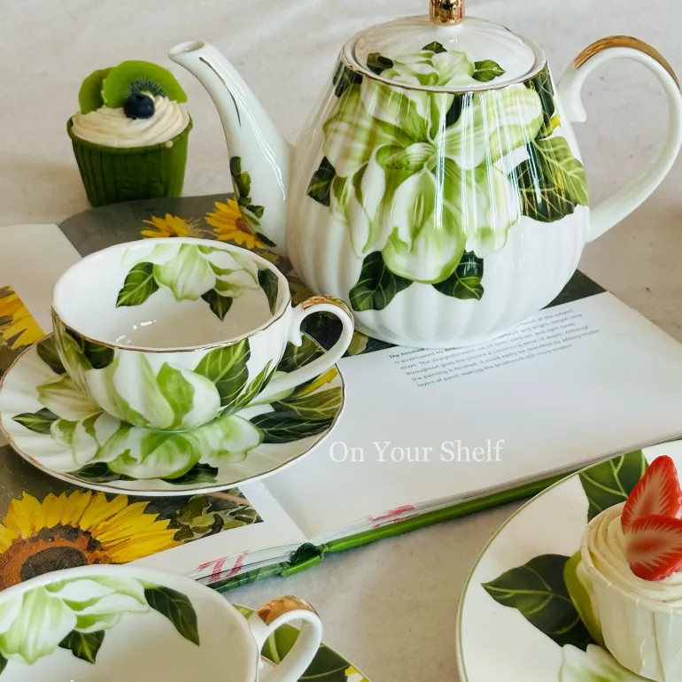 The Emerald Magnolia (24 Piece Tea Set)
