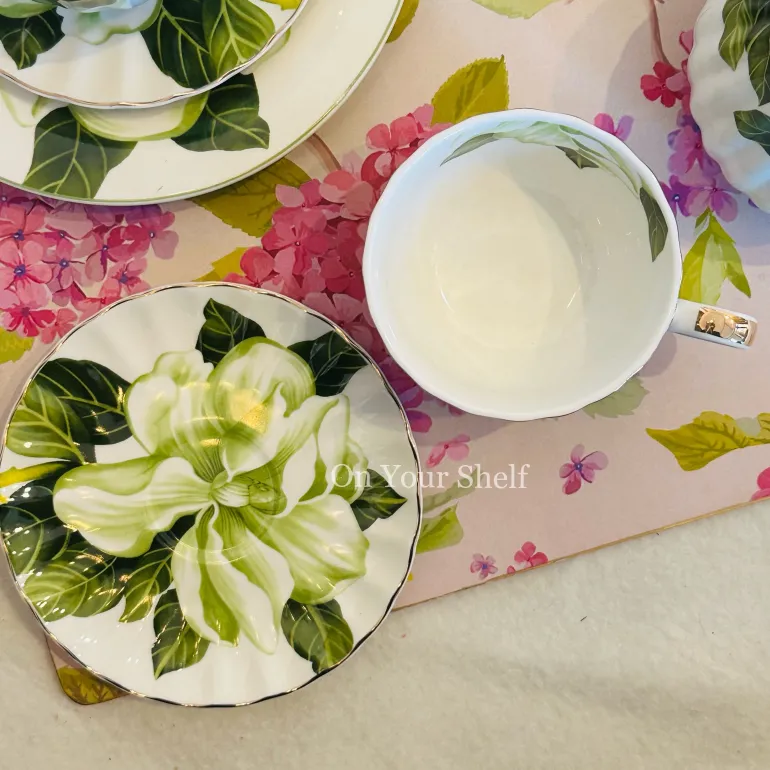 The Emerald Magnolia (24 Piece Tea Set)