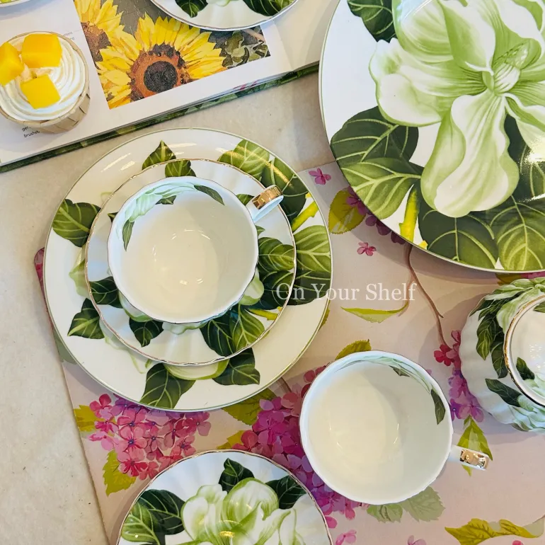The Emerald Magnolia (24 Piece Tea Set)