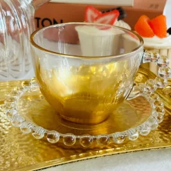 The Golden Halo Set (set of six cups and saucers)