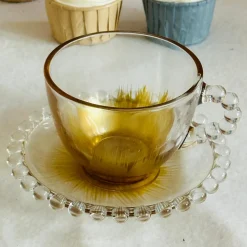 The Golden Halo Set (set of six cups and saucers)