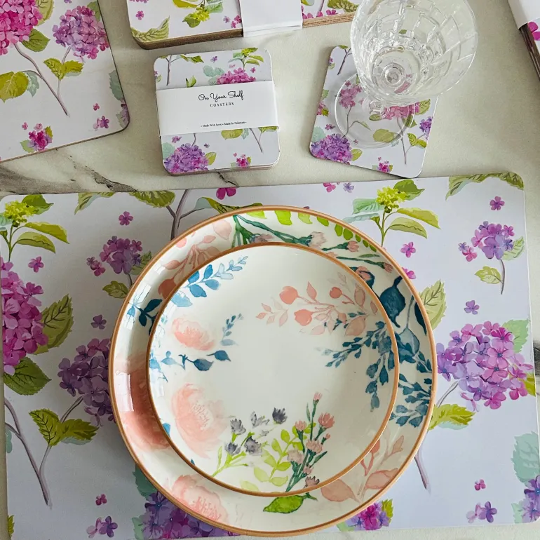 The Hydrangea Haven Table Mats (Pack Of Six)