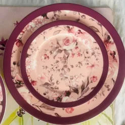 The Pink Blooms (18 piece plate set)