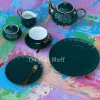 The Plain Deep Green 24 Piece Tea Set