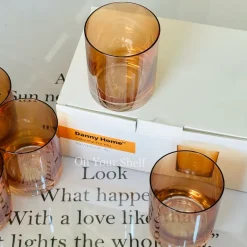 Tinge Grace Orange Glass (Set Of Six)