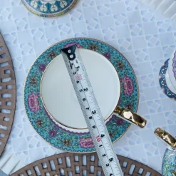 Turquoise Tranquility Versace-Inspired Tea Ensemble (24 piece tea set for six)