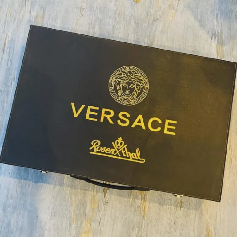 Turquoise Tranquility Versace-Inspired Tea Ensemble (24 piece tea set for six)