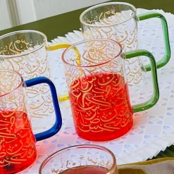 Urdu Calligraphy Glass Mugs (single piece)